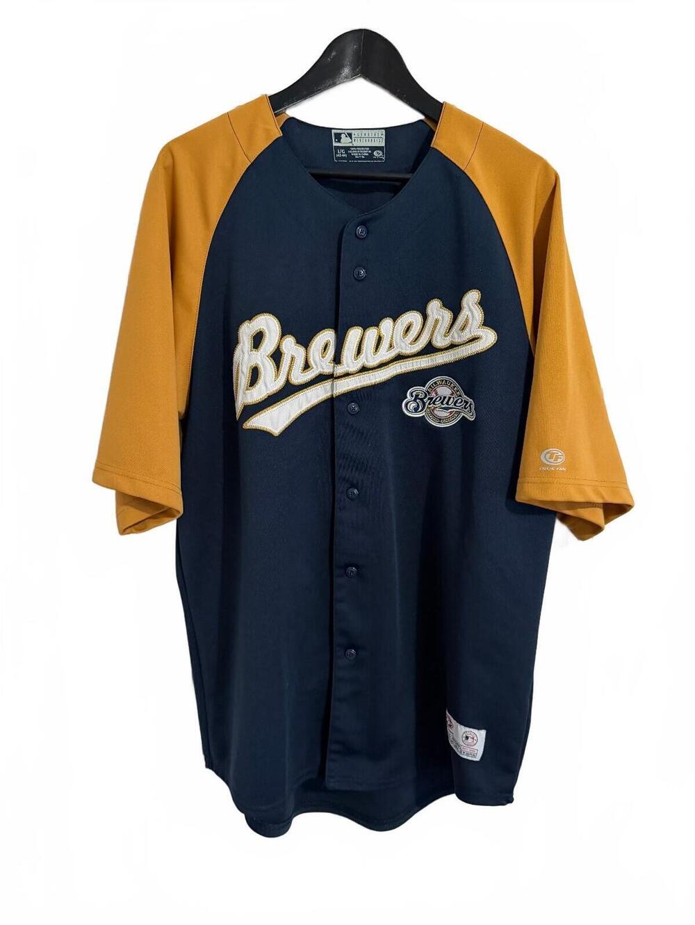 Milwaukee Brewers Stitched Baseball Jersey Size Large